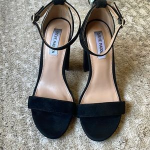 Steve Madden Black Strap Heels